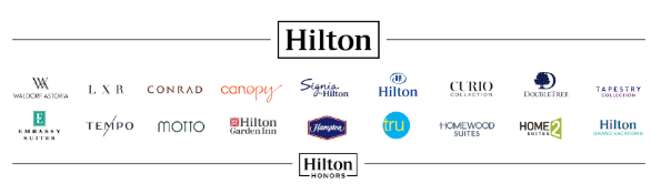 HILTONグループにおける18のホテルブランド