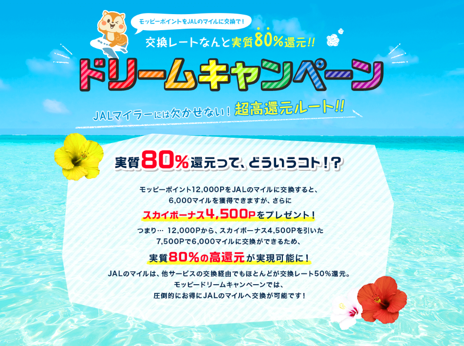 ポイントサイト「モッピー」のドリームキャンペーン